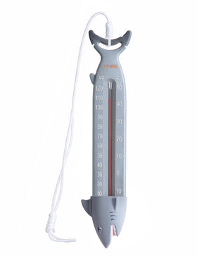 XY-WQ 10-inch shark pool thermometer display offers quick temperature reading from poolside.
