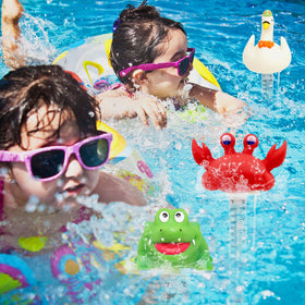 XY-WQ adorable crab thermometer adds poolside charm while measuring temperature.