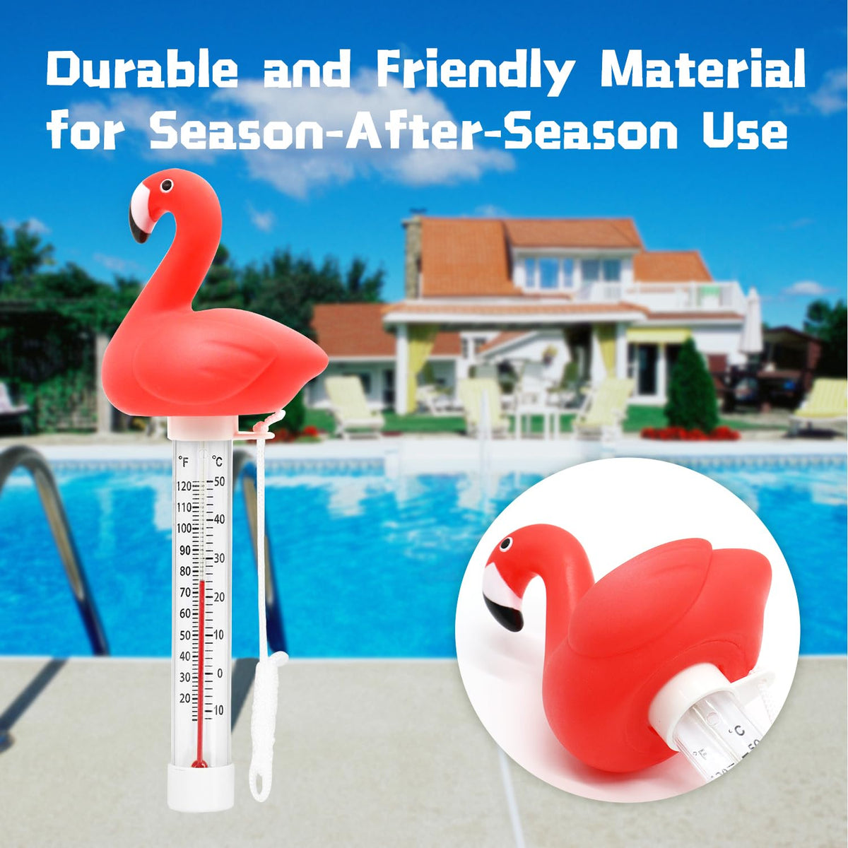 XY-WQ baby pool thermometer with clear, readable display