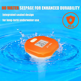 XY-WQ thermometer with safety rope keeps it secured to the pool ladder