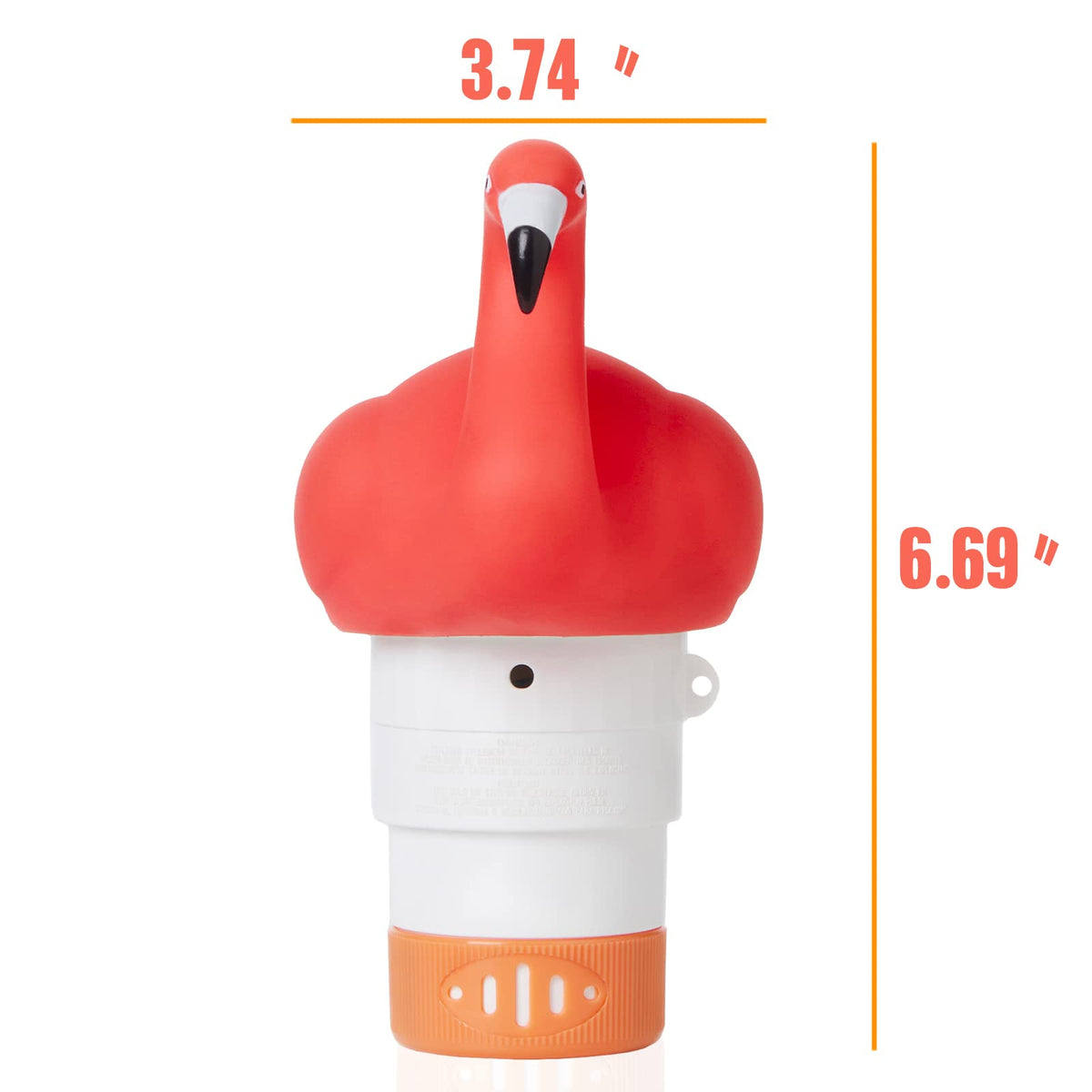 XY-WQ Flamingo Chlorine Floater with collapsible-design for compact storage.