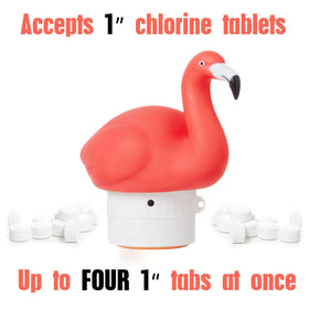 XY-WQ Flamingo Chlorine Floater with durable-material build for sun resilience and long life.