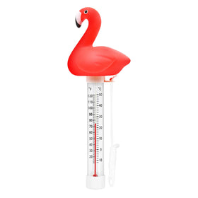 XY-WQ flamingo floating thermometer with playful design for quick pool temperature checks