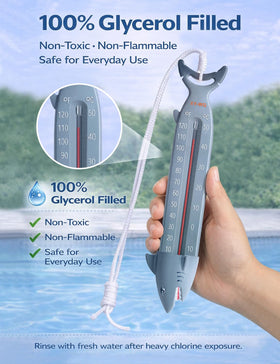 XY-WQ tether secures thermometer to ladder to prevent drifting.