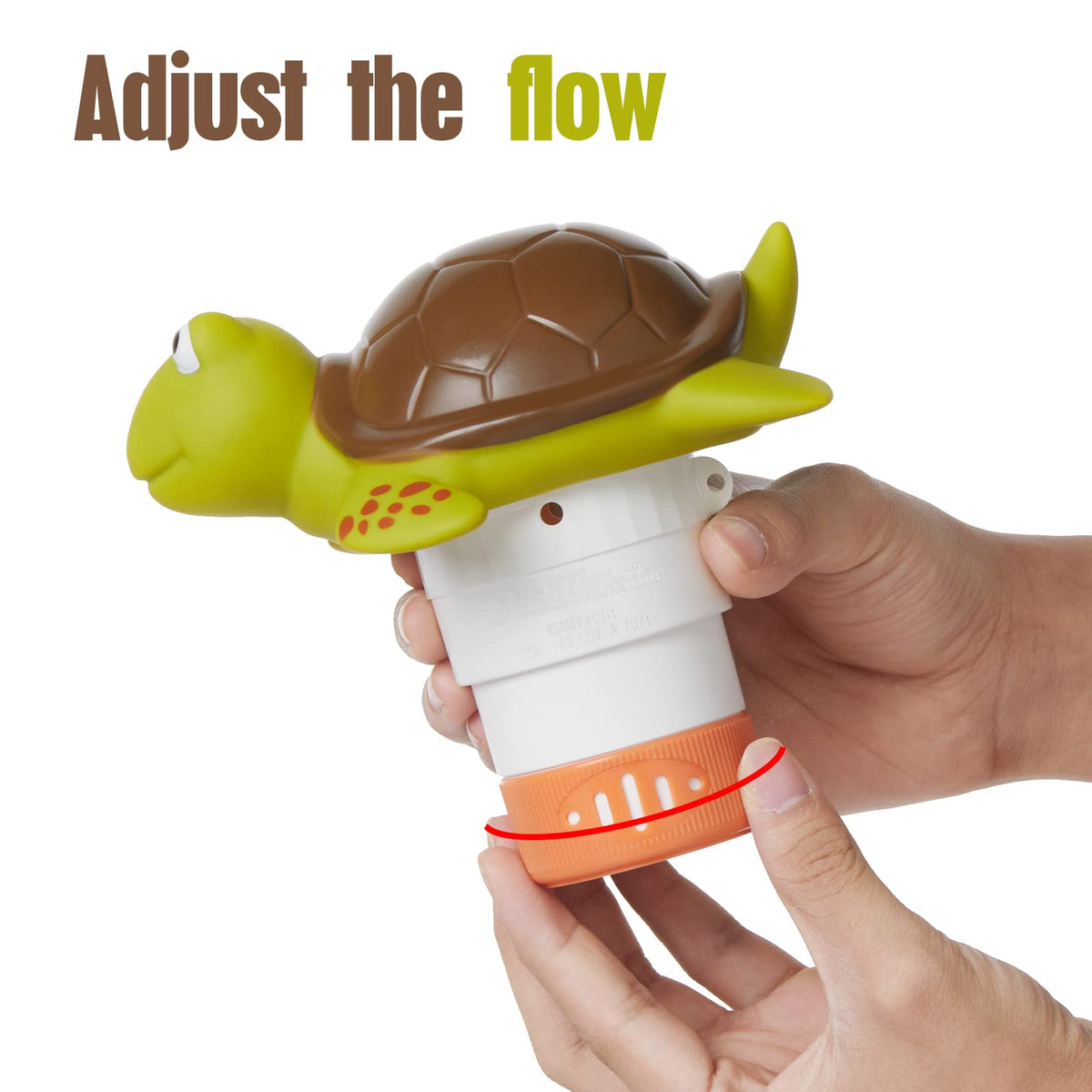 XY-WQ Turtle Chlorine Floater capacity view with four 1-inch tablets.
