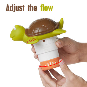 XY-WQ Turtle Chlorine Floater capacity view with four 1-inch tablets.