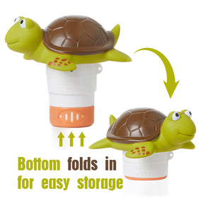 XY-WQ Turtle Chlorine Floater shows adjustable flow release.