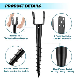 XYADX 27-inch anchor with rebar included for quick installation
