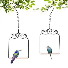 XYADX 2PK metal frame hummingbird swings provide durable outdoor perches.