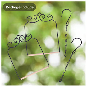 XYADX bird perch beside feeder supports easy wildlife watching.