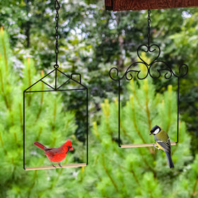 XYADX bird feeder accessory swing enhances wildlife watching from the porch