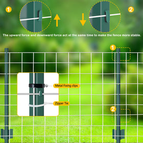 XYADX easy-assembly post in green suitable for outdoor fencing projects