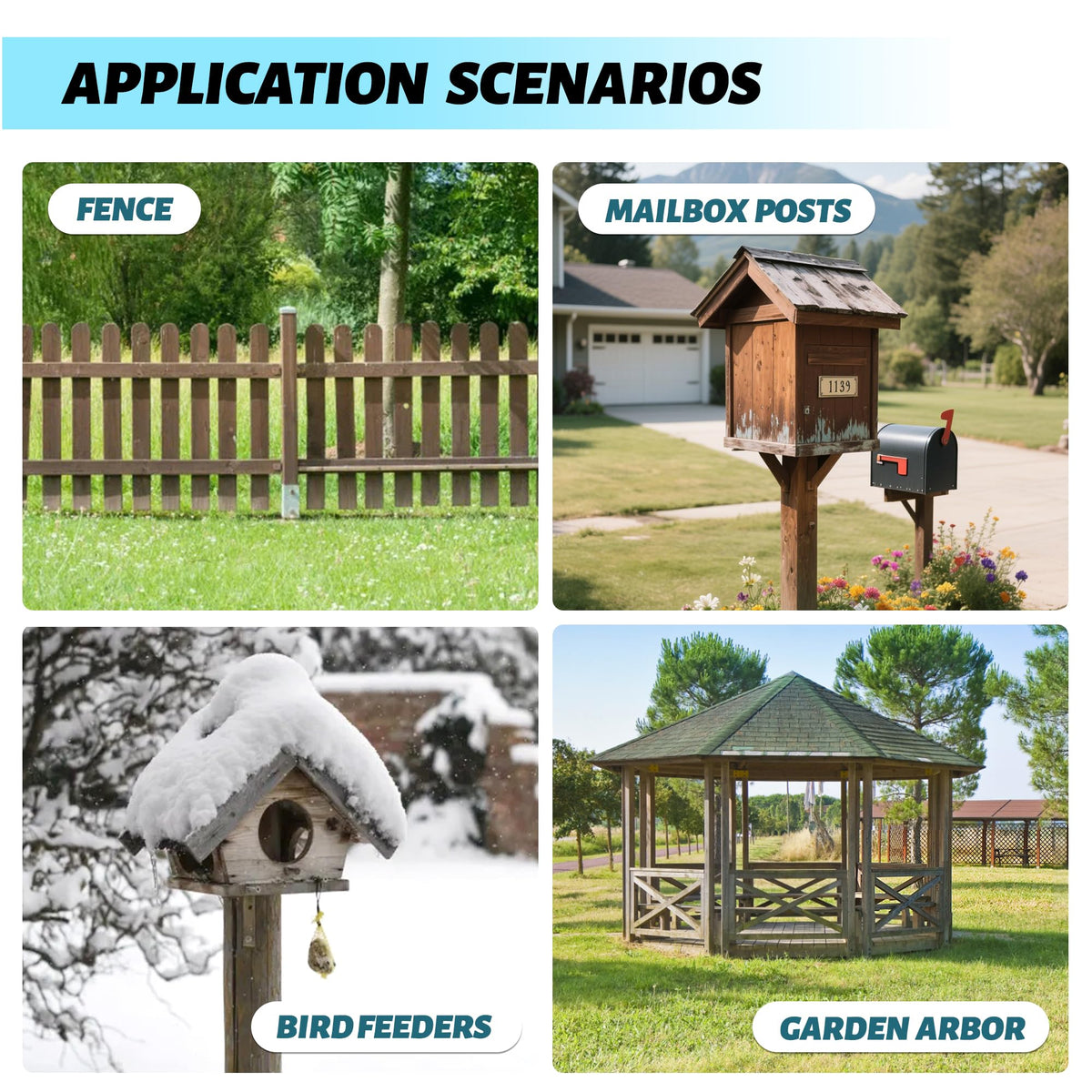 XYADX Easy post setup for fences, mailboxes, and signs.
