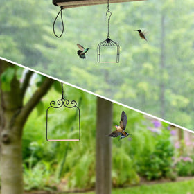 XYADX black bird perch with wooden partition complements outdoor spaces.