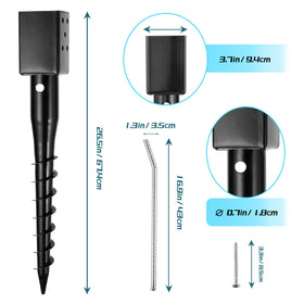 XYADX anchor with 27-inch rebar tool for easy leverage and installation.