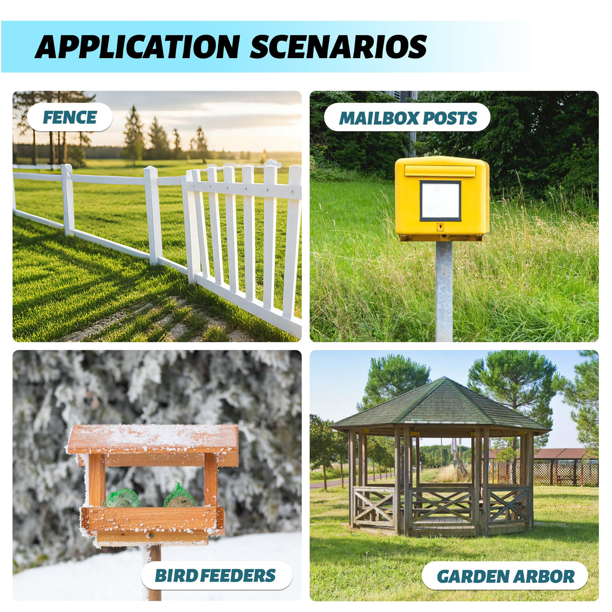 XYADX versatile uses: mailbox, fence, or sign post support.