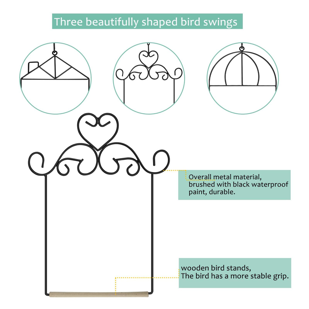 XYADX three-pack hummingbird swings create a charming garden focal point