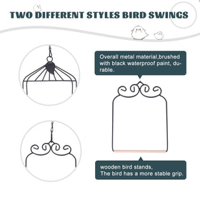 XYADX two-swings setup on a patio tree invites birds to rest.