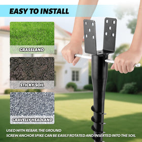 XYADX U-shaped post stake fitting a 4x4 wood post