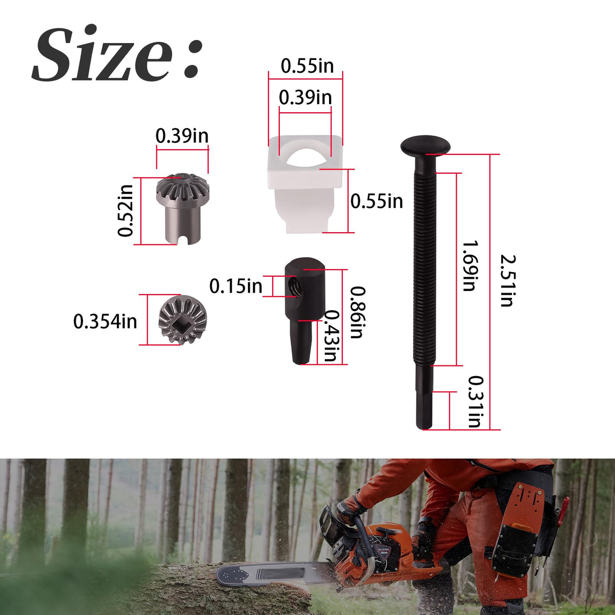 XYgdhqpt screw tensioner 63mm side view aids installation clarity