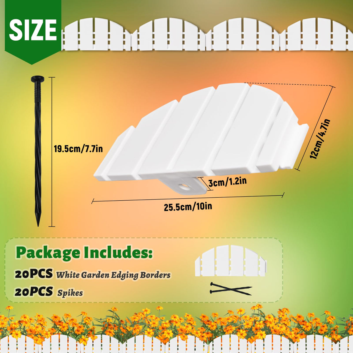 XZCYAMPF anchoring spikes keep borders secure in wind and traffic.