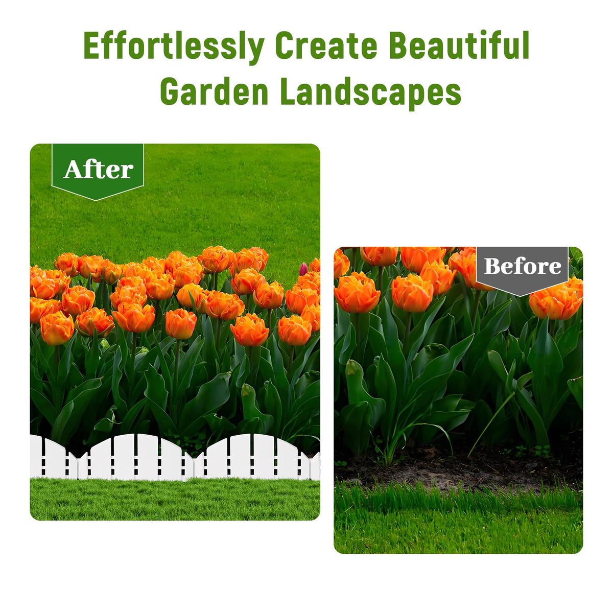 XZCYAMPF white finish adds elegant, fresh look to flower beds.
