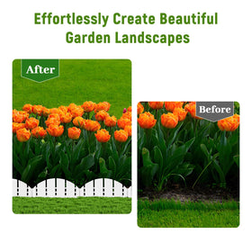 XZCYAMPF white finish adds elegant, fresh look to flower beds.