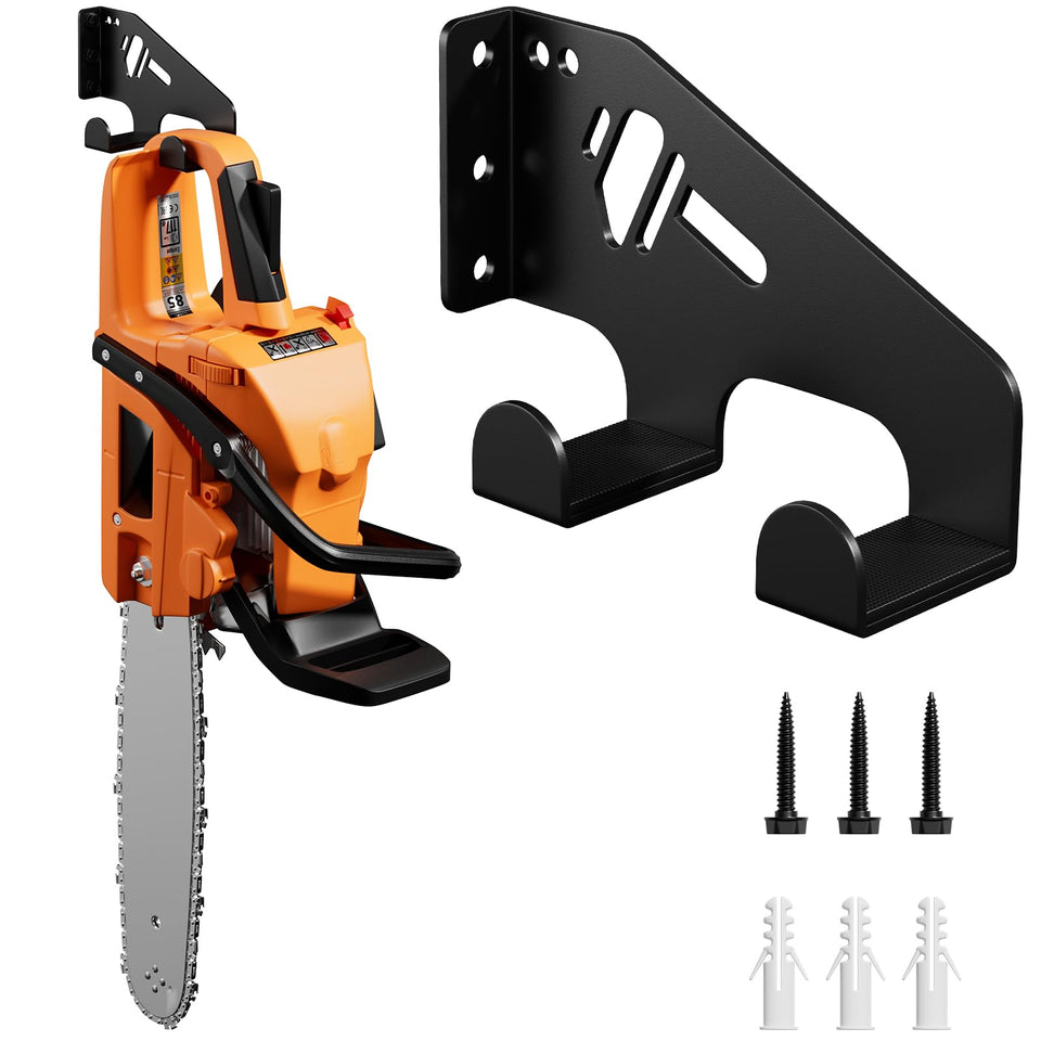 XZHXFX chainsaw hanger wall mount in a tidy garage keeps tools organized and accessible