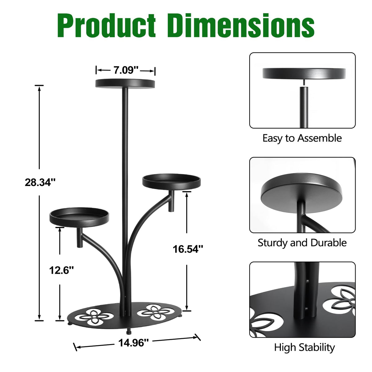 XZHXZH four-leaf-clover base provides stable support for a corner display