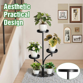 XZHXZH layered flower pot rack suits indoors or outdoors with durable finish
