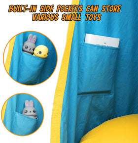 Y-STOP indoor-outdoor hanging option allows flexible setup anywhere
