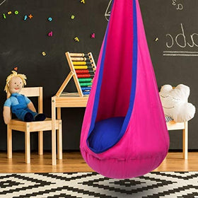 Y- STOP Kids Pod Swing Seat blue, ready for calm quiet time