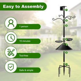 YaPaPa heavy-duty steel pole supports up to 50 lbs.