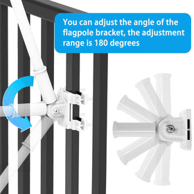 YAARHEJ 180-degree angle adjustment for flexible flag positioning.