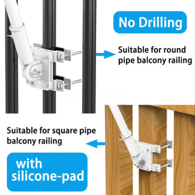 YAARHEJ anti-slip silicone patches protect rails during mounting.