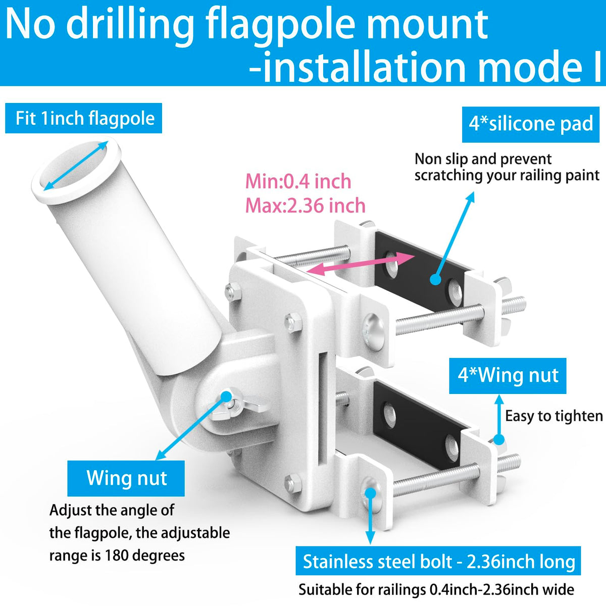 YAARHEJ wall-mount option for fixed flag display.