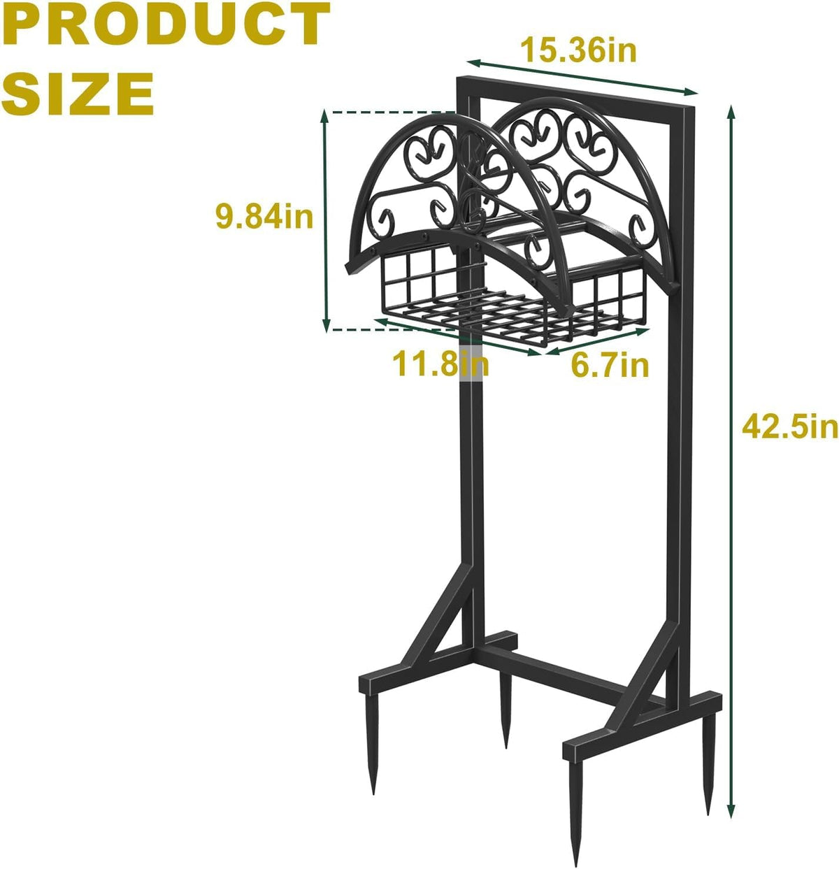 YACONA hose-holder storage basket keeps nozzles and gloves organized and accessible.