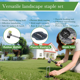 YACOO rubber mallet protects surfaces while driving stakes.