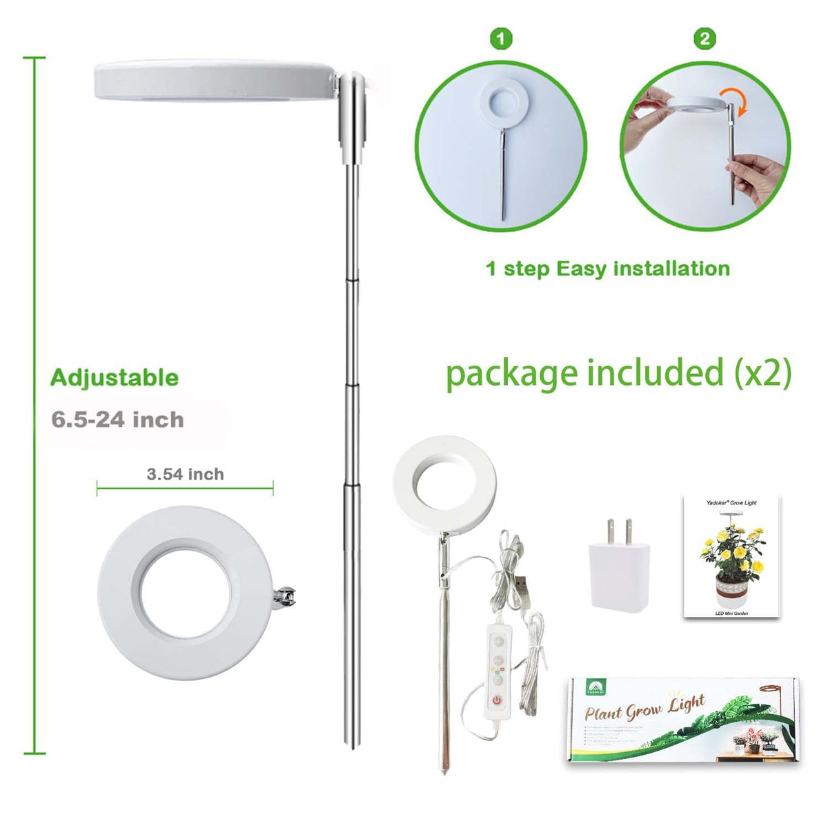 Yadoker light uses 5V low voltage for safe home use.