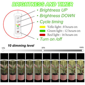 Yadoker light featuring an automatic timer for easy plant care.