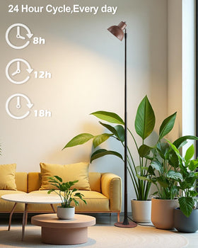 Yadoker automatic timer enables hands-free lighting cycles (8/12/18h).