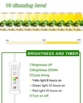 Yadoker full-spectrum 380-780nm light for indoor plants