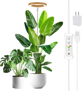 yadoker plant grow light front view shows full spectrum illumination for indoor greens