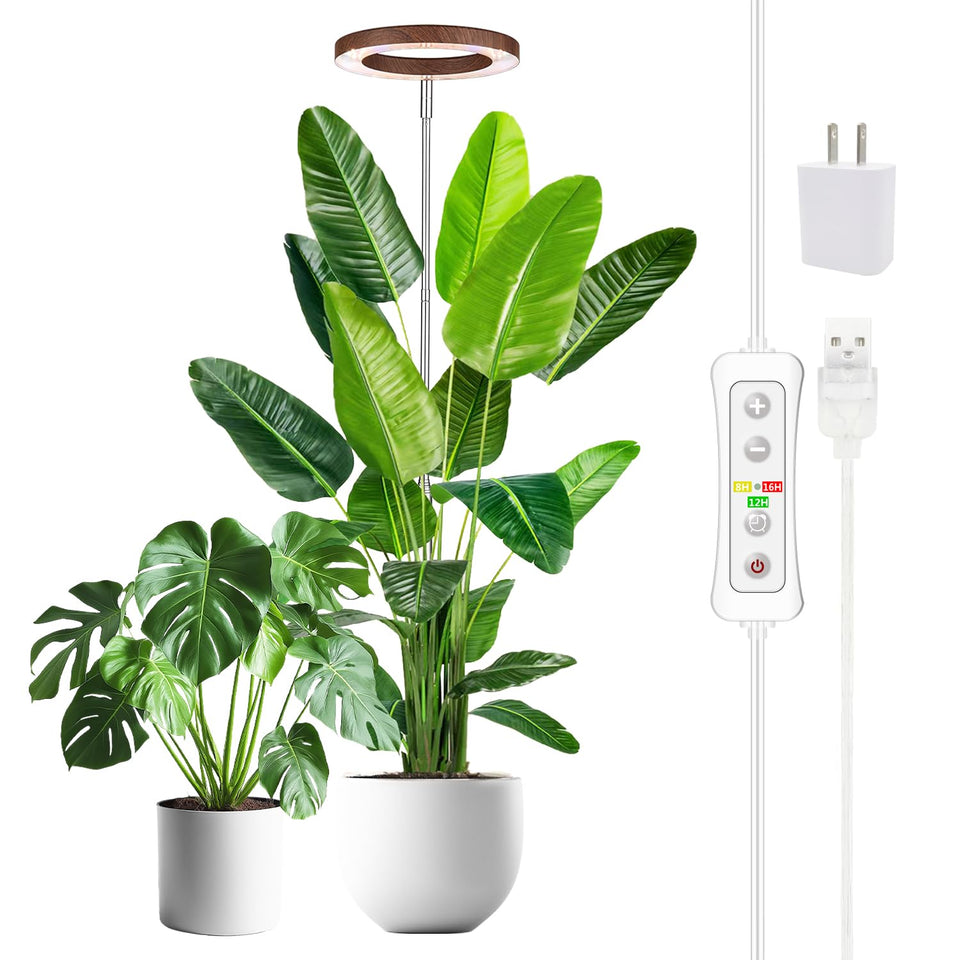 Yadoker grow light full spectrum-380-800nm supports growth stages for indoor plants