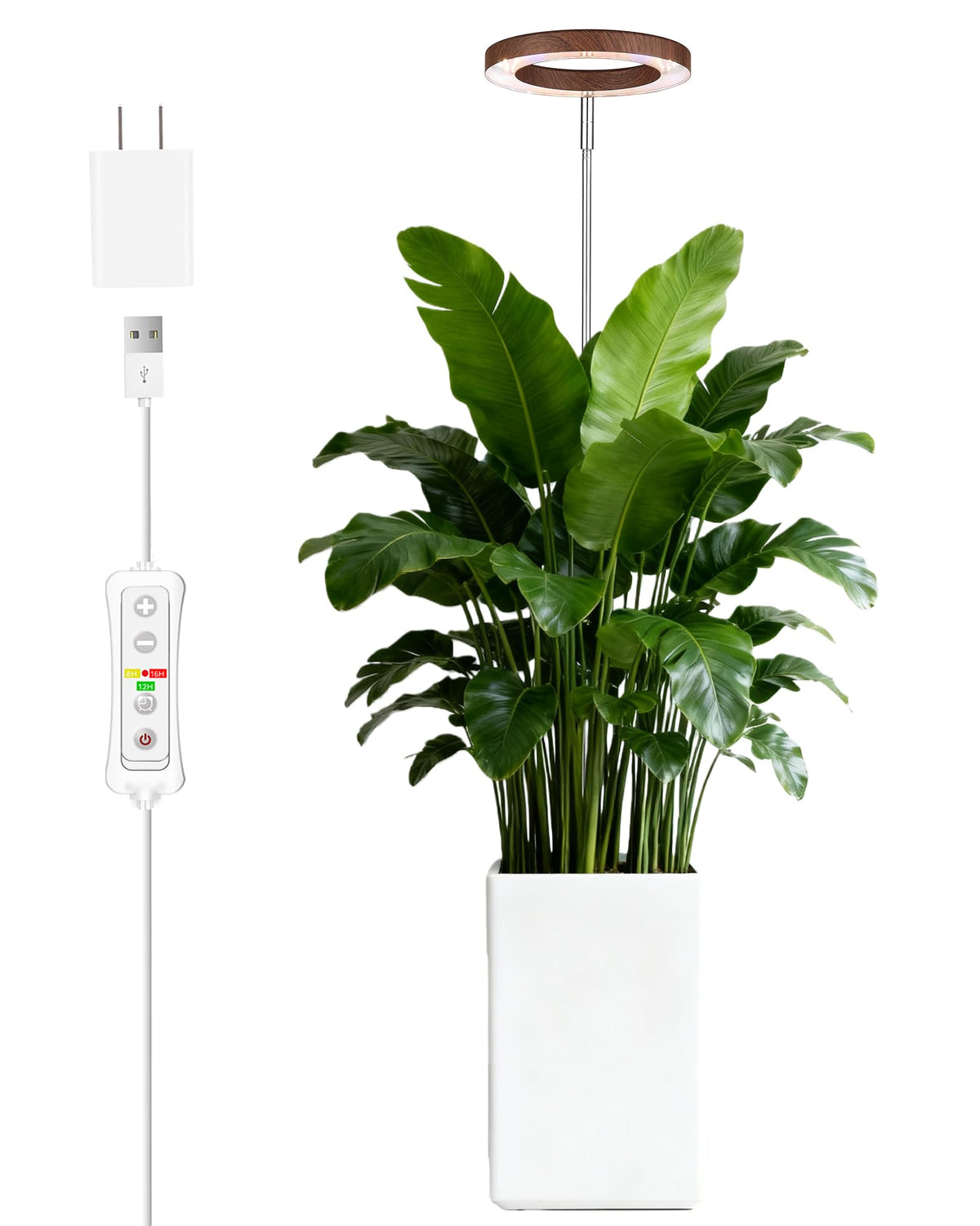 Yadoker grow light for large plants provides even coverage for thriving foliage