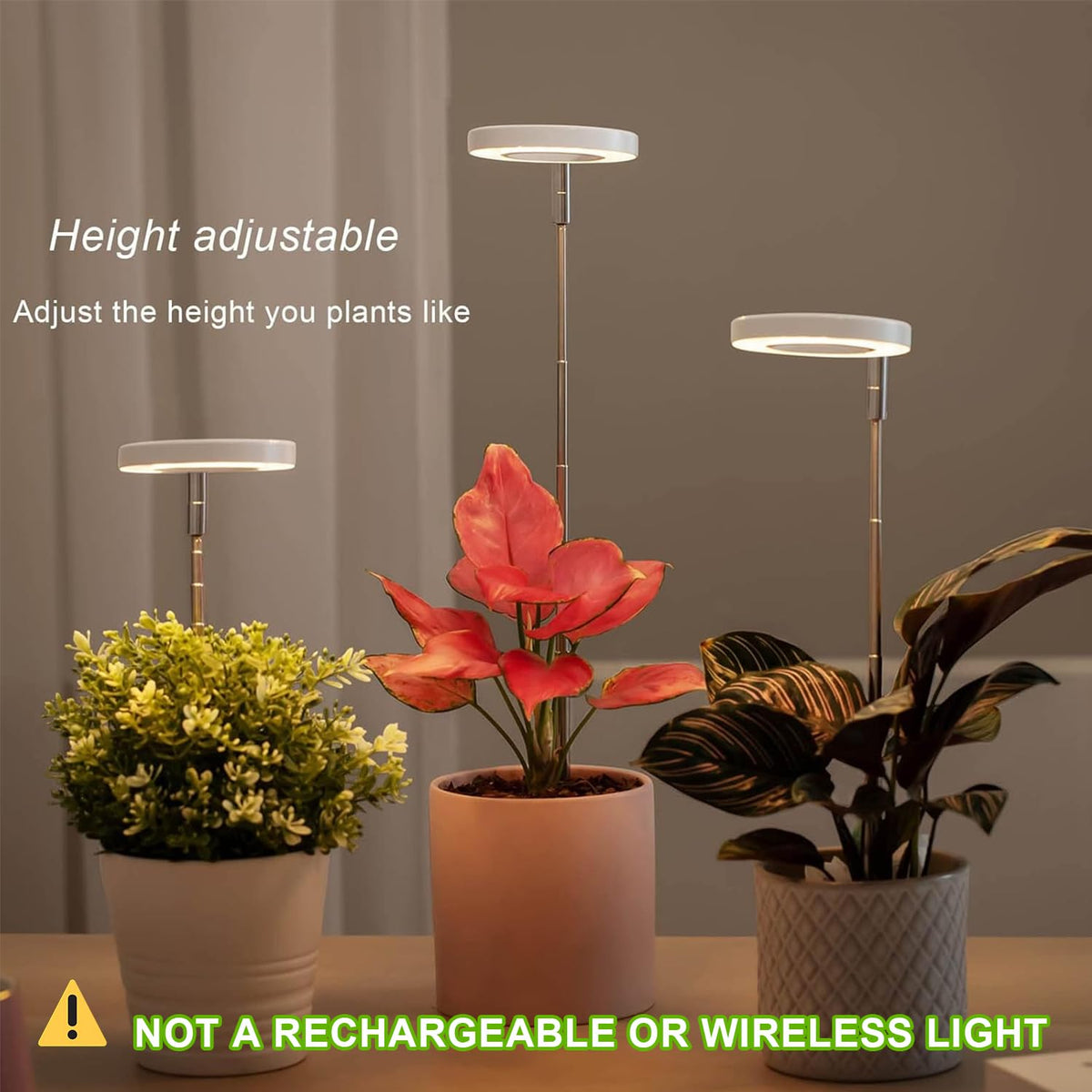 Yadoker grow light telescopic height adjusts to suit multiple potted plants