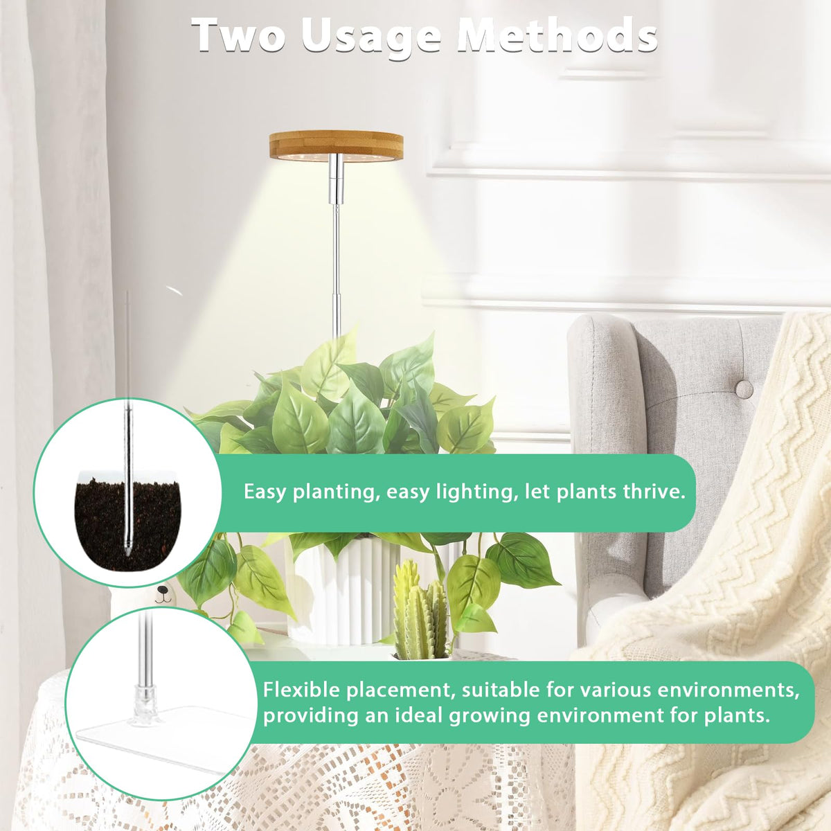 Yadoker Halo height adjustable pole with 10 brightness settings