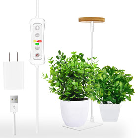 Yadoker Halo plant grow light with base attachment for desk use