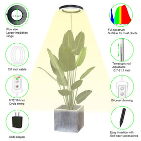 Yadoker height adjustable pole lets plants reach optimal light height.