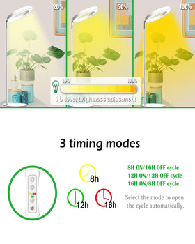 Yadoker height-adjustable pole allows setting light height for various plants.